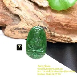 Như lai đại nhật bồ tát - Phật bản mệnh ngọc bích tuổi Mùi - Thân, kích thước 37mm - Ảnh 4