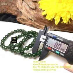 Vòng chuỗi Ngọc bích xanh đậm VIP 8 ly - Ảnh 3