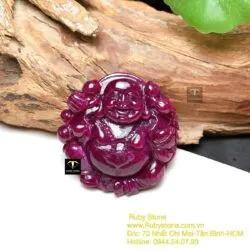 Phật Di Lặc Ruby Nam Phi, kích thước 48mm