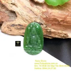 Bất động minh vương - Phật bản mệnh ngọc bích tuổi Dậu, kích thước 37mm
