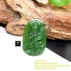 Phổ hiền bồ tát - Phật bản mệnh ngọc bích tuổi Thìn- Tỵ, kích thước 42mm - Ảnh 5