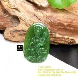 Phổ hiền bồ tát - Phật bản mệnh ngọc bích tuổi Thìn- Tỵ, kích thước 42mm