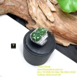 Nhẫn Tỳ hưu Ngọc bích Canada cho nam, bạc 925 - Ảnh 3