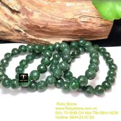 Vòng chuỗi Ngọc Bích mài giác 10 ly - Ảnh 5