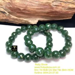 Vòng chuỗi Ngọc Bích mài giác 10 ly - Ảnh 3