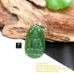 Bất động minh vương - Phật bản mệnh ngọc bích tuổi Dậu, kích thước 37mm - Ảnh 6
