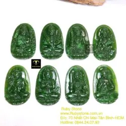Phật bản mệnh Ngọc bích xanh lý, kích thước 42mm