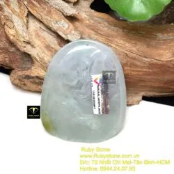 Phật Bà cưỡi Rồng ngọc Phỉ thuý Myanmar, KT 66x55mm - Ảnh 5