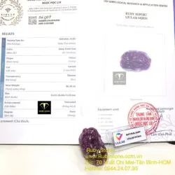 Tỳ hưu Ruby Guinea thiên nhiên màu đỏ tím, KT 33mm - Ảnh 16