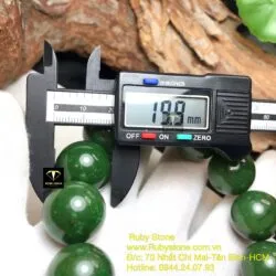 Vòng chuỗi Ngọc bích xanh lá 19 ly - Hình ảnh 5