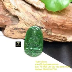 Như lai đại nhật bồ tát - Phật bản mệnh ngọc bích tuổi Mùi - Thân, kích thước 37mm - Ảnh 5