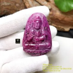 Đại Thế Chí Bồ Tát Ruby Nam Phi - Phật bản mệnh tuổi Ngọ, KT 47mm - Ảnh 6