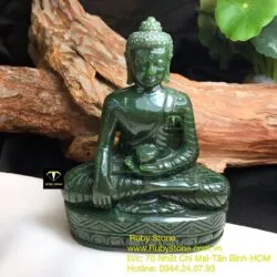 Phật Thích Ca ngọc bích Canada, kích thước 10x8x4cm - Hình ảnh 3