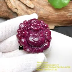 Phật Di Lặc Ruby Nam Phi, kích thước 48mm - Ảnh 5