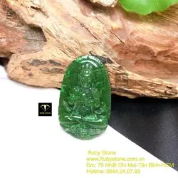 Như lai đại nhật bồ tát - Phật bản mệnh ngọc bích tuổi Mùi - Thân, kích thước 37mm