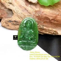 Đại thế chí bồ tát - Phật bản mệnh ngọc bích tuổi Ngọ, kích thước 42mm - Ảnh 5