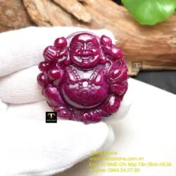 Phật Di Lặc Ruby Nam Phi, kích thước 48mm - Ảnh 3