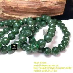 Vòng chuỗi Ngọc Bích mài giác 10 ly - Ảnh 4