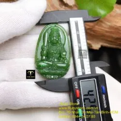 Bất động minh vương - Phật bản mệnh ngọc bích tuổi Dậu, kích thước 42mm - Ảnh 2