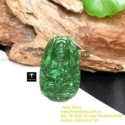 Thiên thủ bồ tát - Phật bản mệnh ngọc bích tuổi Tý, kích thước 42mm