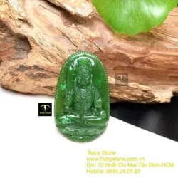 Bất động minh vương - Phật bản mệnh ngọc bích tuổi Dậu, kích thước 42mm - Ảnh 7