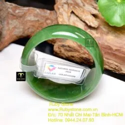 Vòng bản liền Ngọc bích xanh lá, bản 24mm