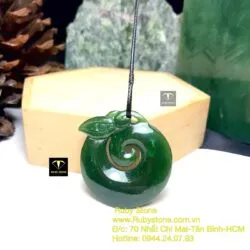 Mặt dây chuyền ngọc bích Maori Koru mix, kích thước 39mm - Ảnh 4