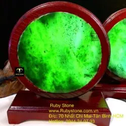 Đèn bàn Ngọc bích tròn, kích thước 20x17x6cm