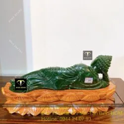 Tượng Phật Adida ngọc bích Canada, KT 21,6x7,8x6cm. Nặng 1,2kg - Hình ảnh 8