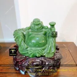 Tượng Phật Di lặc ngọc bích, KT 21x18x16cm, nặng 3,1kg