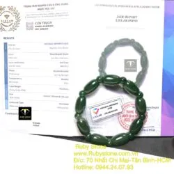 Vòng tay Lu thống ngọc bích xanh đậm VIP - Ảnh 6