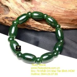 Vòng tay Lu thống ngọc bích xanh đậm VIP - Ảnh 4