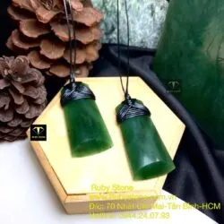 Mặt dây chuyền ngọc bích Maori kiểu Bound Toki, kích thước 55mm - Ảnh 2