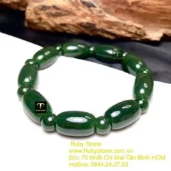 Vòng tay Lu thống ngọc bích xanh đậm VIP - Ảnh 3