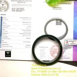 Vòng ngọc bích Canada xanh đậm vân xám, bản vuông - Ảnh 8