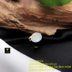 Nhẫn đồng điếu Băng ngọc, vàng 18k - Ảnh 4
