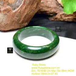 Vòng bản liền ngọc bích Canada xanh lý, bản 20mm - Ảnh 4