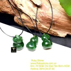 Mặt dây chuyền Hồ lô ngọc bích Canada, kích thước 25mm - Hình ảnh 4