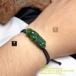 Vòng tay tỳ hưu ngọc bích chạm trổ tinh xảo - Ảnh 3