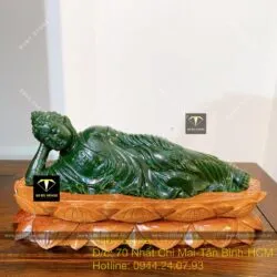 Tượng Phật Adida ngọc bích Canada, KT 21,6x7,8x6cm. Nặng 1,2kg