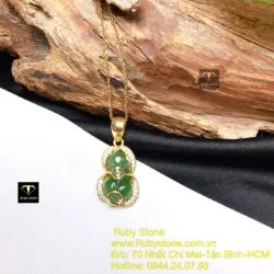 Mặt dây chuyền Tỳ hưu Ngọc bích, vàng 18k - Ảnh 2