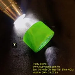 Nhẫn càn long Ngọc bích xanh lá VIP, bản 16mm
