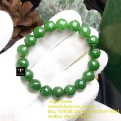 Vòng Ngọc bích Canada xanh lá, mài giác 10 ly - Ảnh 3