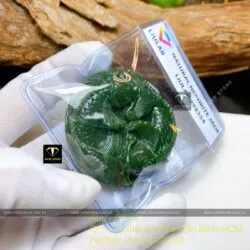 Mặt dây chuyền Song ngư ngọc bích, kích thuớc 50mm - Hình ảnh 4