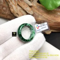 Nhẫn ngọc cẩm thạch sơn thuỷ bản 8 ly - Ảnh 5