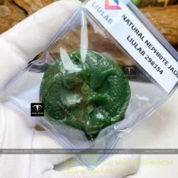 Mặt dây chuyền Song ngư ngọc bích, kích thuớc 50mm - Hình ảnh 3