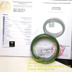 Vòng bản liền Ngọc bích xanh lá, bản 24mm - Ảnh 5