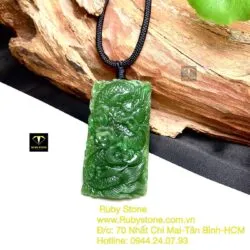 Mặt dây chuyền ngọc bích Canada chạm Rồng, kích thước 48mm - Hình ảnh 6