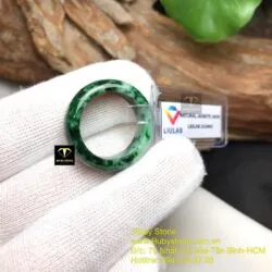 Nhẫn ngọc cẩm thạch sơn thuỷ bản 8 ly - Ảnh 4