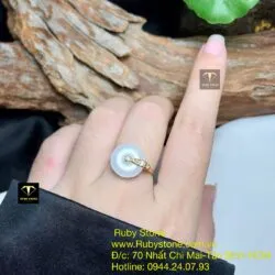 Nhẫn đồng điếu Băng ngọc, vàng 18k - Ảnh 6